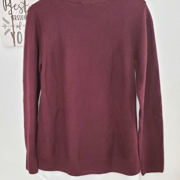 Women's Hilary Radley 2fer Heather Wine Size Medium Sweater - Picture 8 of 10
